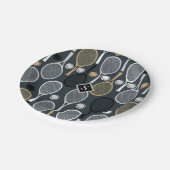 Assiettes En Carton Entraîneur de Tennis Garçon Fête Anniversaire Raqu (Angle)