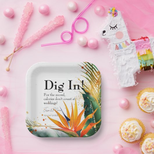 Assiettes En Carton Entrez ! Oiseaux de Paradise Bliss (Fête)