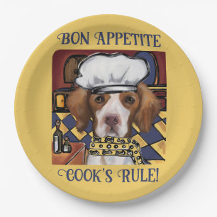 Assiettes En Carton Épagneul breton