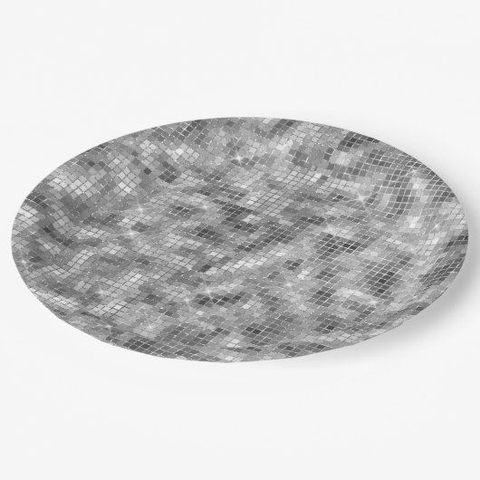 Assiettes En Carton Épersion d'argent (Angle)