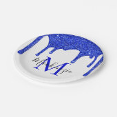 Assiettes En Carton Épersion Royal Blue Parties scintillant Drives Mon (Angle)