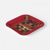 Assiettes En Carton Ephapes ethniques disparates en Inde (Angulaire)