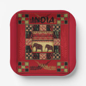 Assiettes En Carton Ephapes ethniques disparates en Inde (Recto)