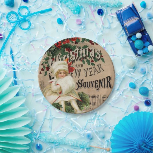 Assiettes En Carton Ephemera Noël Nouvel An Poster Souvenir (Fête)