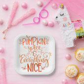 Assiettes En Carton Épice citrouille & Tout Nice (Fête)