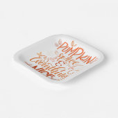 Assiettes En Carton Épice citrouille & Tout Nice (Angulaire)