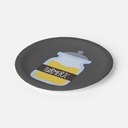 Assiettes En Carton Épices jaunes tumorales (Angle)