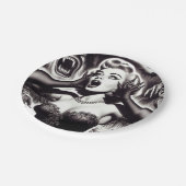 Assiettes En Carton Épingle d'horreur vintage (Angle)