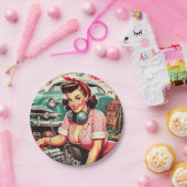 Assiettes En Carton Épingle mécanique mignonne (Fête)