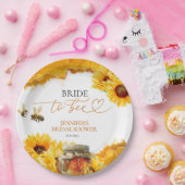 Assiettes En Carton Épouse à être | Fête des mariées de tournesol aqua (Fête)
