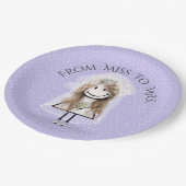 Assiettes En Carton Épouse chatte fille avec Baskets sur les points (Angle)