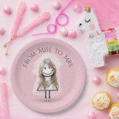 Assiettes En Carton Épouse chatte fille avec Baskets sur les points (Fête)