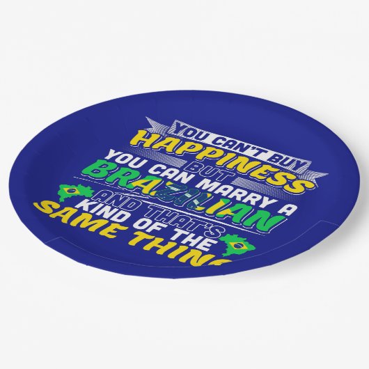 Assiettes En Carton Épouser un Brésilien - Brésil Bonheur (Angle)