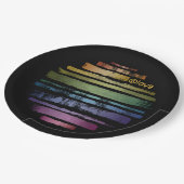 Assiettes En Carton Equality Love Rainbow Brush Strokes LGBTQ ID656 (Angle)