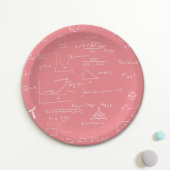 Assiettes En Carton Équations et formules en mathématiques roses