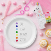 Assiettes En Carton Equilibre de sommeil Manger Design Chakra simple (Fête)