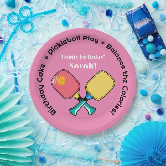 Assiettes En Carton 😍 Équilibre parfait - pickleball (Fête)