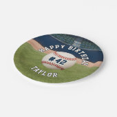 Assiettes En Carton Équipe de base-ball Numéro Sports Joyeux anniversa (Angle)
