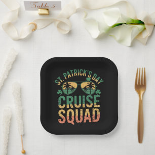 Assiettes En Carton Équipe de croisière de la Saint-Patrick drôle fami