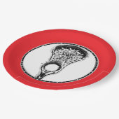 Assiettes En Carton Équipe de crosse (Angle)