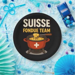 Assiettes En Carton équipe de fondue suisse