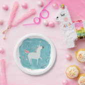 Assiettes En Carton Équipe de licorne magique (Fête)
