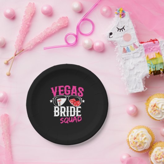 Assiettes En Carton Équipe de mariée de mariage à Vegas Fête d'enterre (Fête)