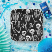 Assiettes En Carton Équipe de squelette (Fête)