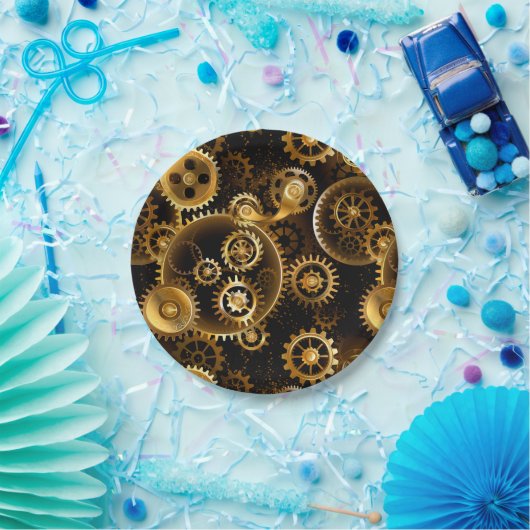 Assiettes En Carton Équipements en laiton sans vapeur (Fête)