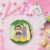 Assiettes En Carton ęr Singe de fête d'anniversaire (Fête)