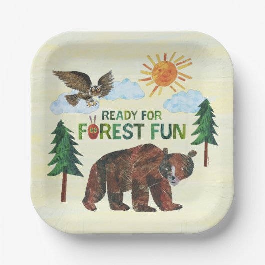 Assiettes En Carton Eric Carle | Prêt pour le plaisir des forêts (Recto)