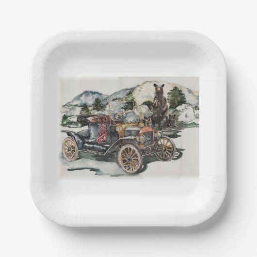 Assiettes En Carton Erreur de l'ours (Recto)