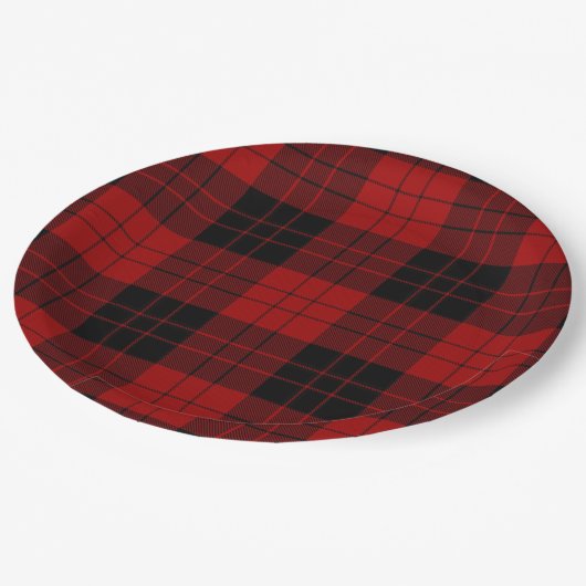 Assiettes En Carton Erskine (Paton) Tartan Scottish Plaid Motif (Angle)