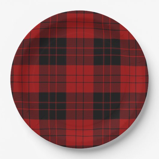 Assiettes En Carton Erskine (Paton) Tartan Scottish Plaid Motif (Devant)