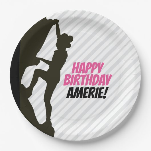 Assiettes En Carton Escalade Black Girl Rock (Devant)