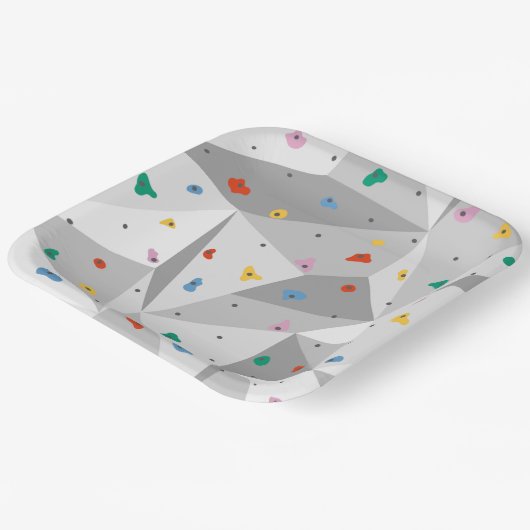 Assiettes En Carton Escalade de mur rocheux (Angulaire)