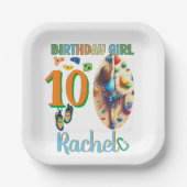 Assiettes En Carton Escalade rock Anniversaire fille Aventure prêt (Recto)