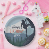 Assiettes En Carton Escalade rock personnalisée Thème Joyeux anniversa (Fête)