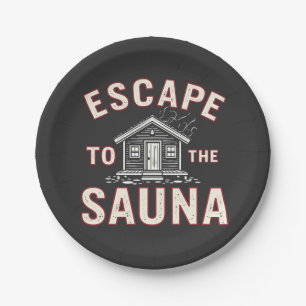Assiettes En Carton Escape to the Sauna Drôle Spa Day Les amateurs de