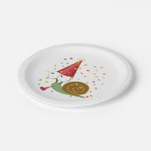 Assiettes En Carton Escargot Confetti Party (Angle)