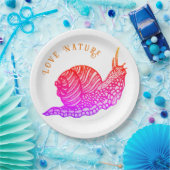 Assiettes En Carton Escargot dans le style graphique (Fête)