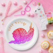 Assiettes En Carton Escargot dans le style graphique (Fête)