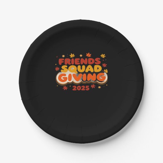 Assiettes En Carton Escouade Amis Donnant 2025 Automne Automne Tombe R (Devant)