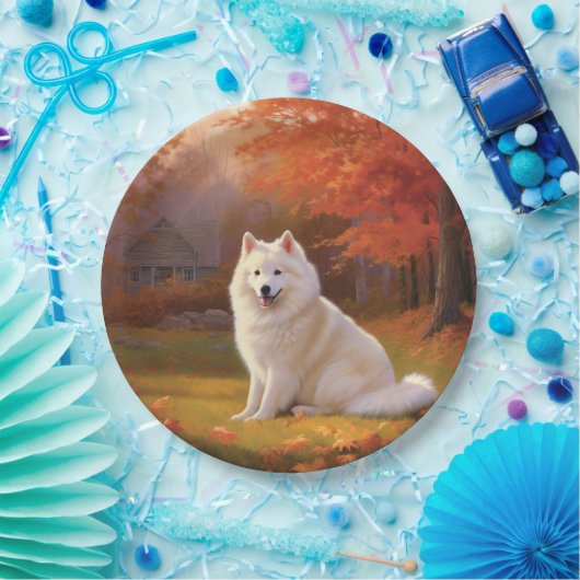 Assiettes En Carton Eskimo américain en automne Leaves automne inspiré (Fête)