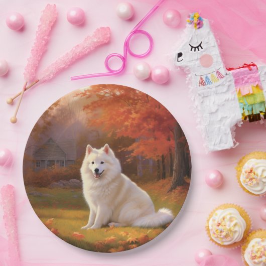 Assiettes En Carton Eskimo américain en automne Leaves automne inspiré (Fête)