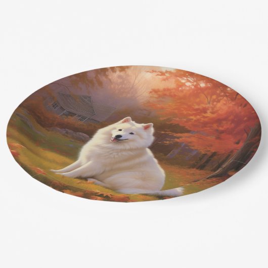 Assiettes En Carton Eskimo américain en automne Leaves automne inspiré (Angle)