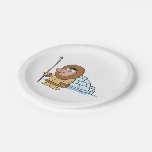 Assiettes En Carton Eskimo Et Igloo (Angle)