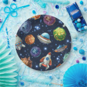 Assiettes En Carton Espace (Fête)