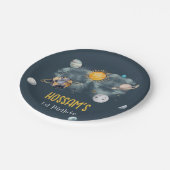 Assiettes En Carton Espace Extérieur Anniversaire Galaxie Soleil Lune  (Angle)