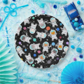 Assiettes En Carton Espace Extérieur Chatons Chat Astronaute mignon An (Fête)